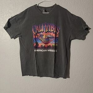 Cali Vibes Dark Gray Graphic Tee XL